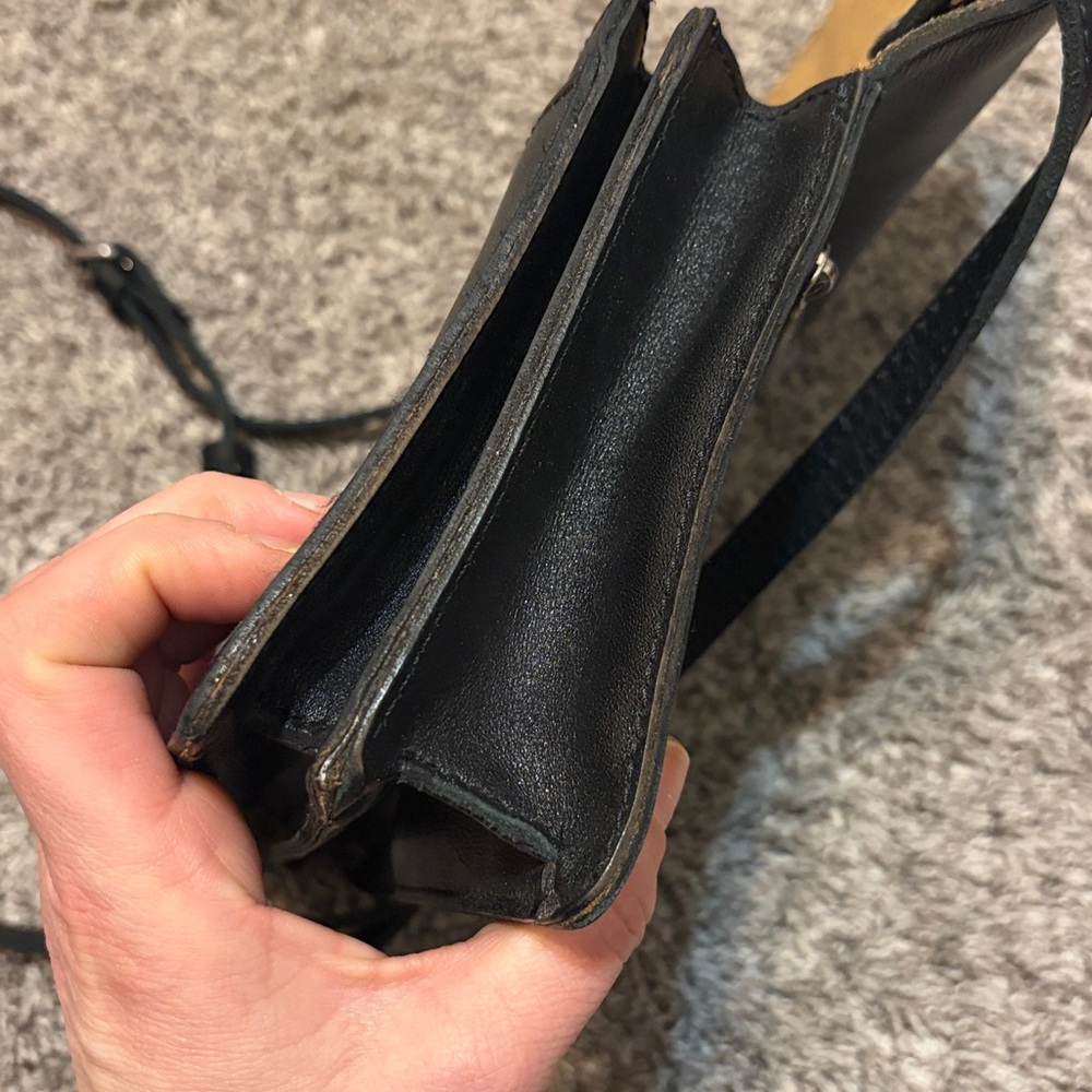 Patricia Nash Lanza Crossbody Organizer Black Leather Heritage Bag - Picture 9 of 11